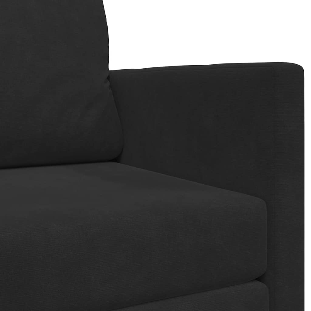 Sofa Bed Black 124 x 204 x 61 cm Velvet