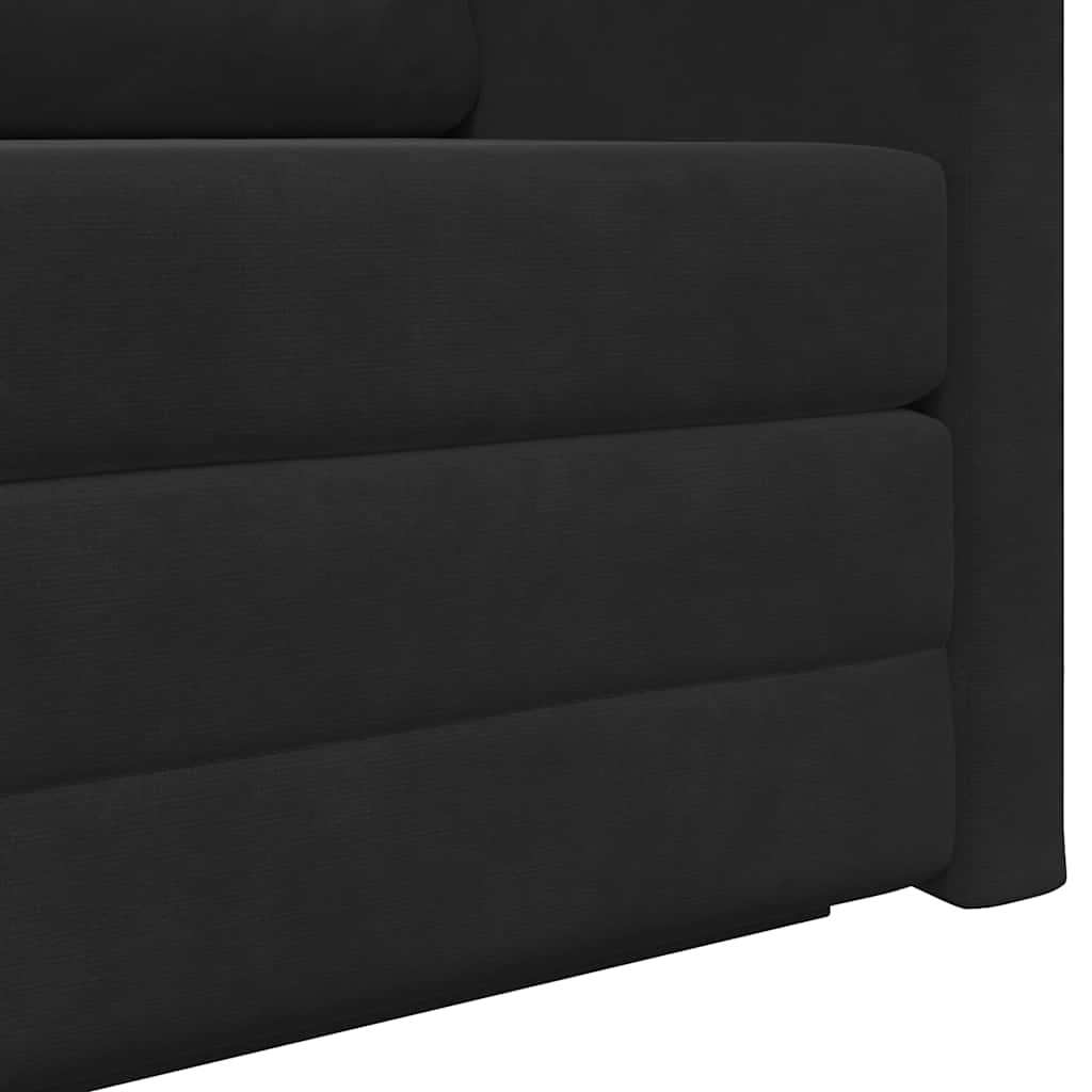 Sofa Bed Black 124 x 204 x 61 cm Velvet
