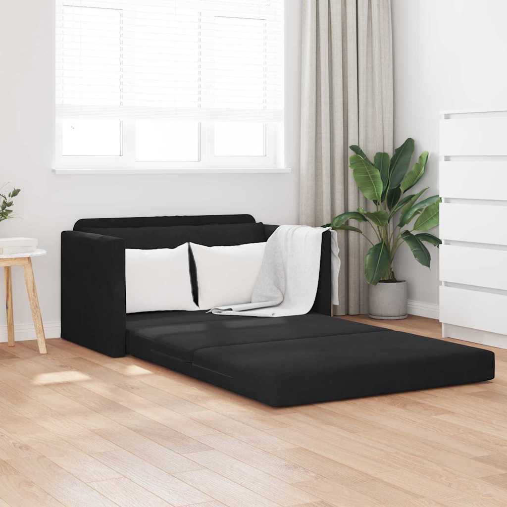 Sofa Bed Black 124 x 204 x 61 cm Velvet