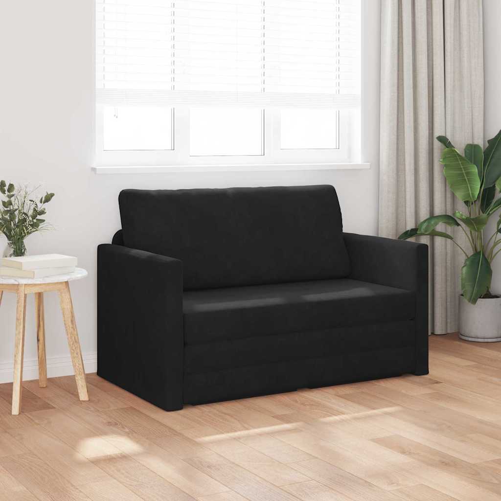 Sofa Bed Black 124 x 204 x 61 cm Velvet