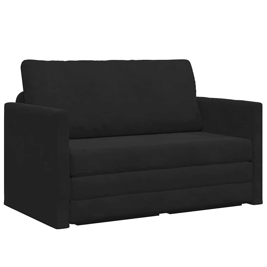 Sofa Bed Black 124 x 204 x 61 cm Velvet