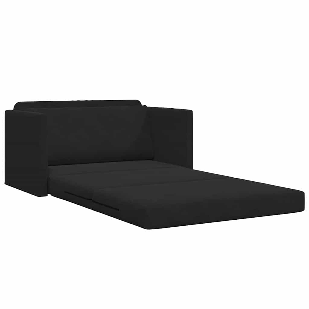Sofa Bed Black 124 x 204 x 61 cm Velvet