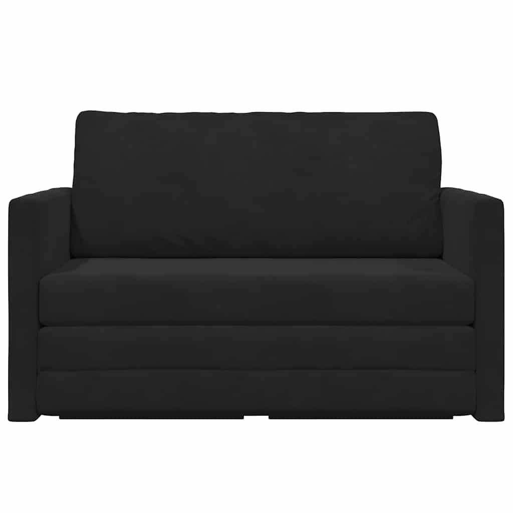 Sofa Bed Black 124 x 204 x 61 cm Velvet
