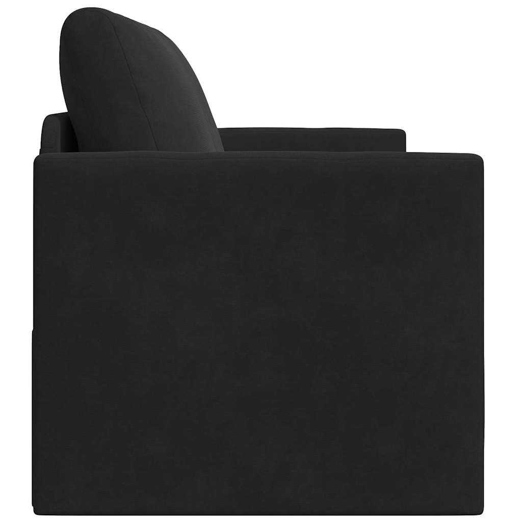 Sofa Bed Black 124 x 204 x 61 cm Velvet
