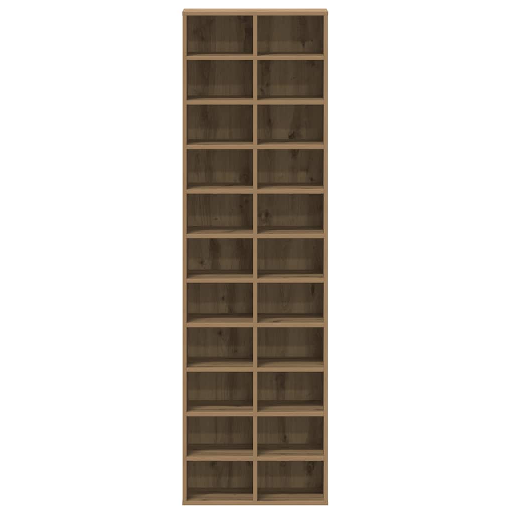 Shoe Cabinet Artisan Oak 54x34x183 cm Engineered Wood
