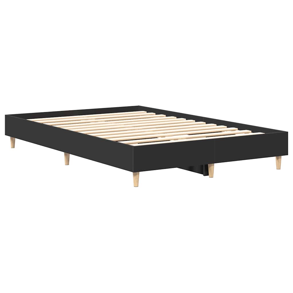 Bed Frame No Mattress Black 120x200 cm Engineered Wood