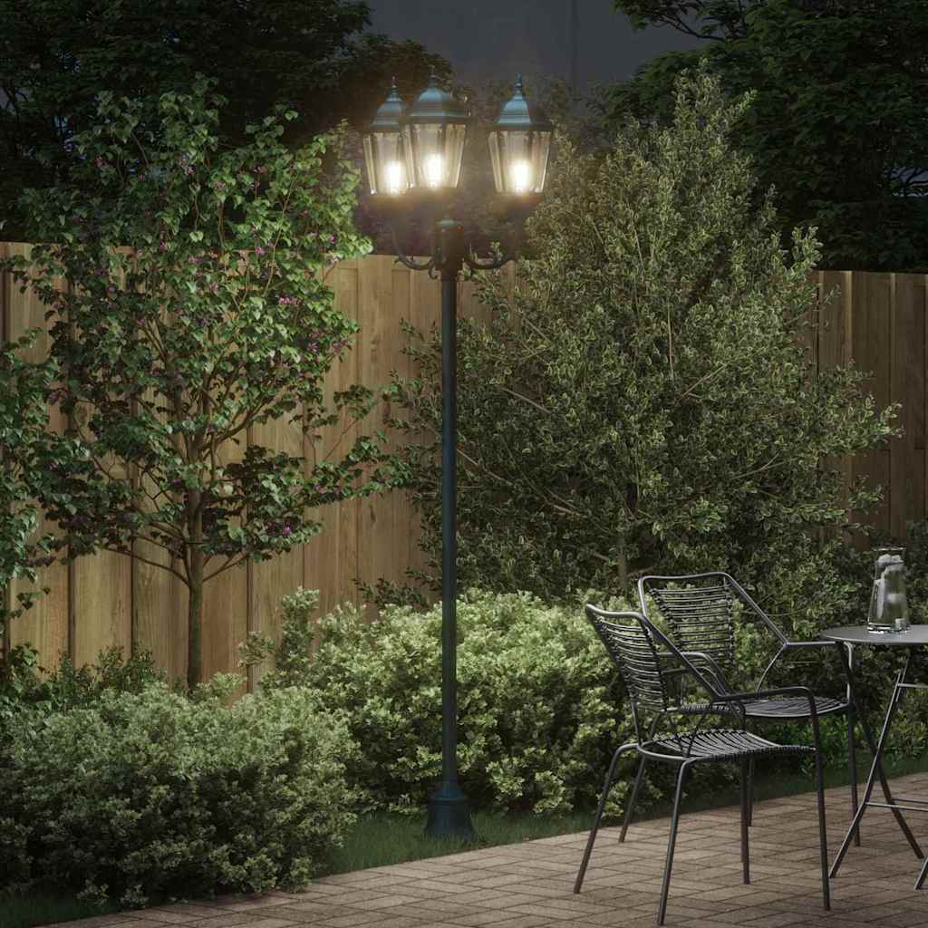 Garden Light Post Dark green Aluminium and Glass