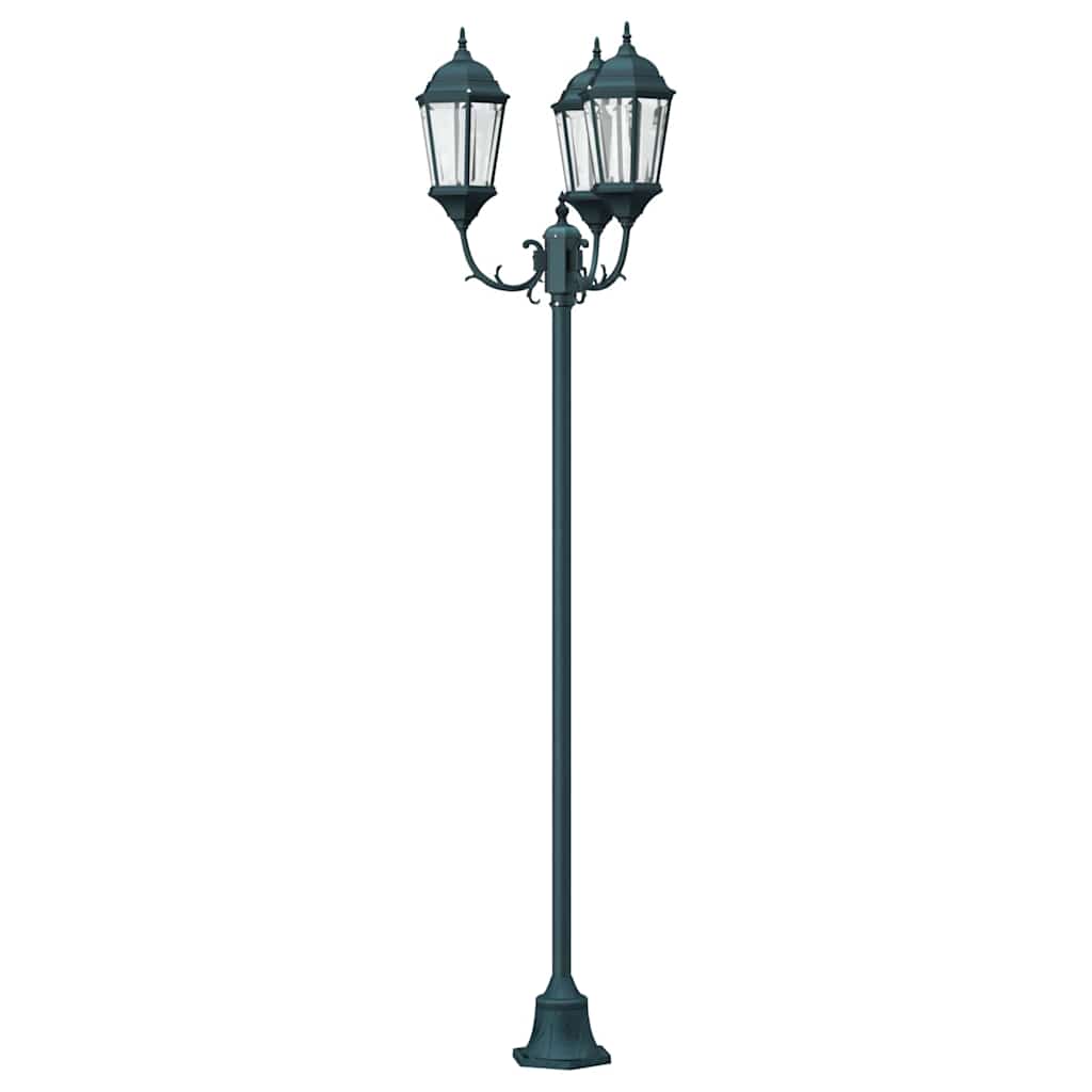 Garden Light Post Dark green Aluminium and Glass