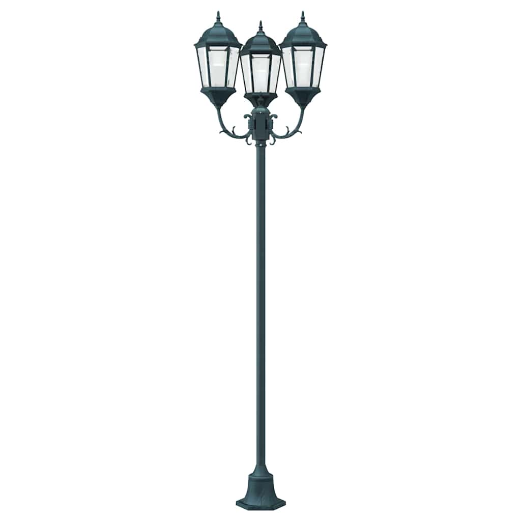 Garden Light Post Dark green Aluminium and Glass