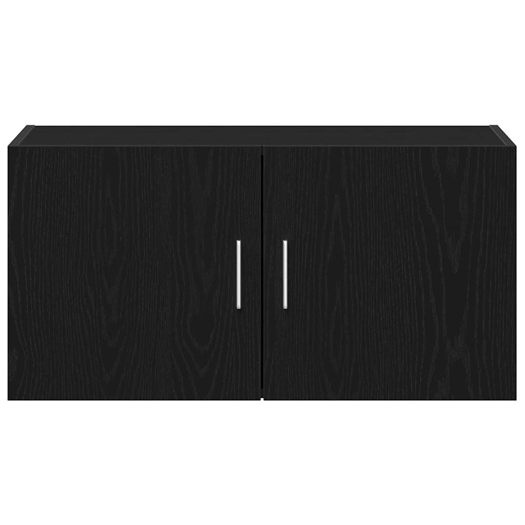 Wall Cabinet Black Oak 80x39x40 cm Engineered Wood
