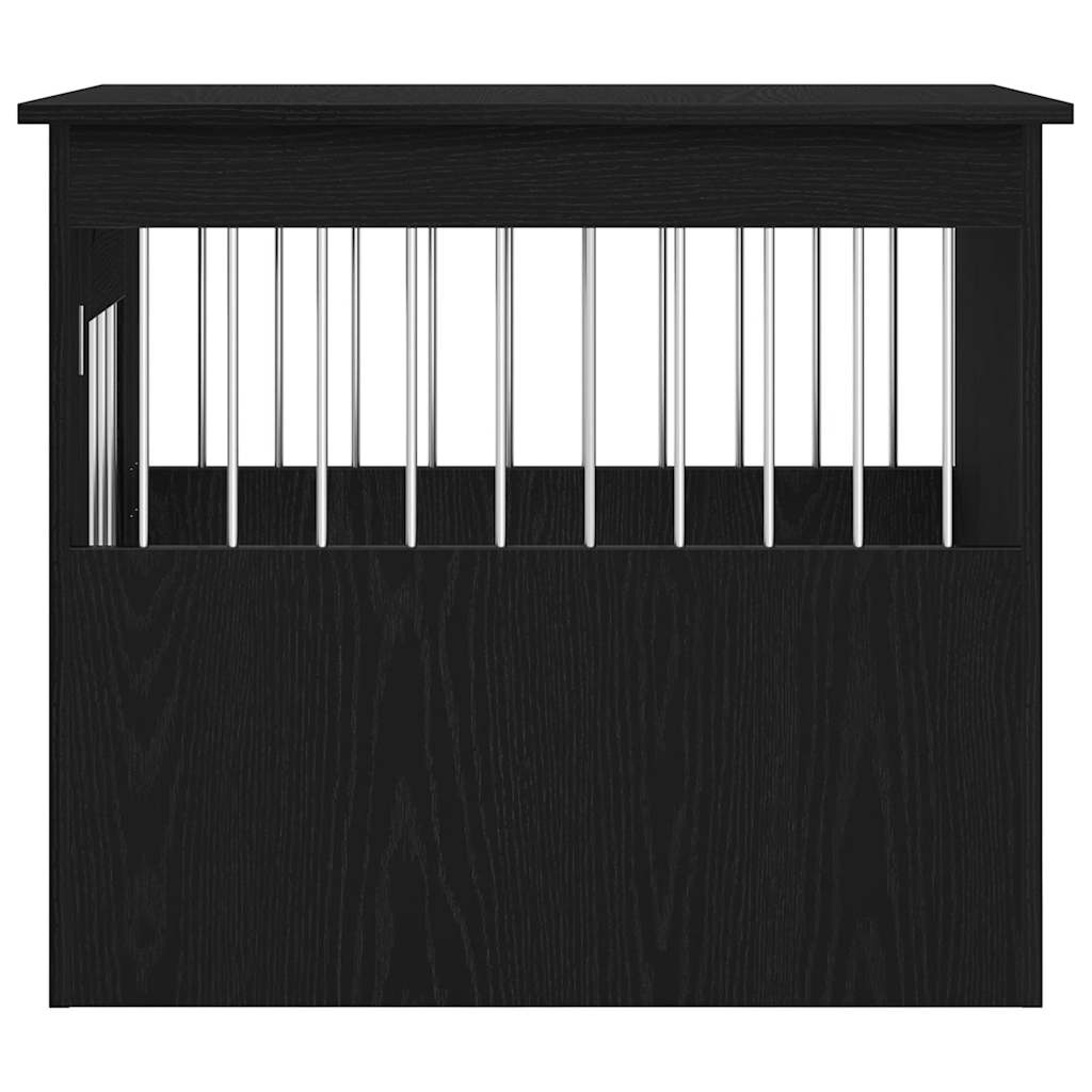 Dog Crate Furniture Black Oak 75x55x65 cm Engineered Wood