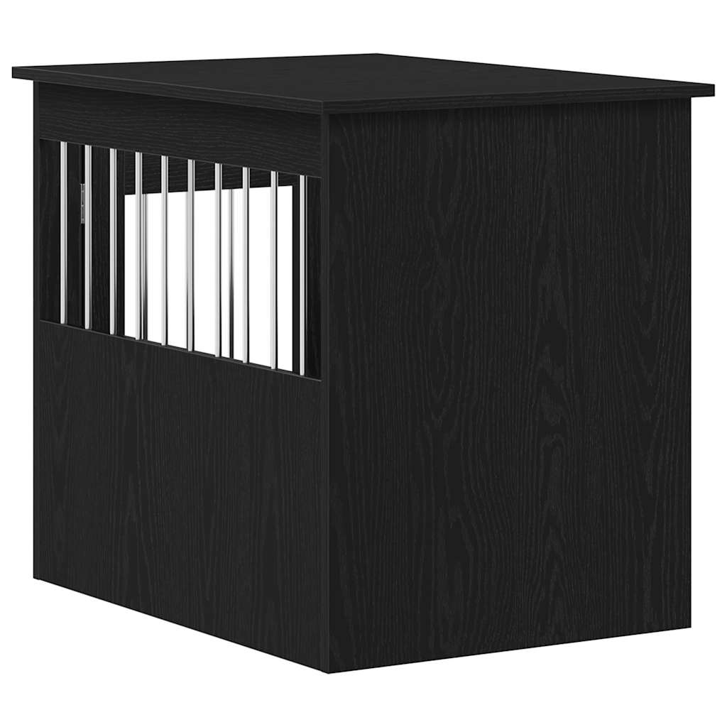 Dog Crate Furniture Black Oak 75x55x65 cm Engineered Wood