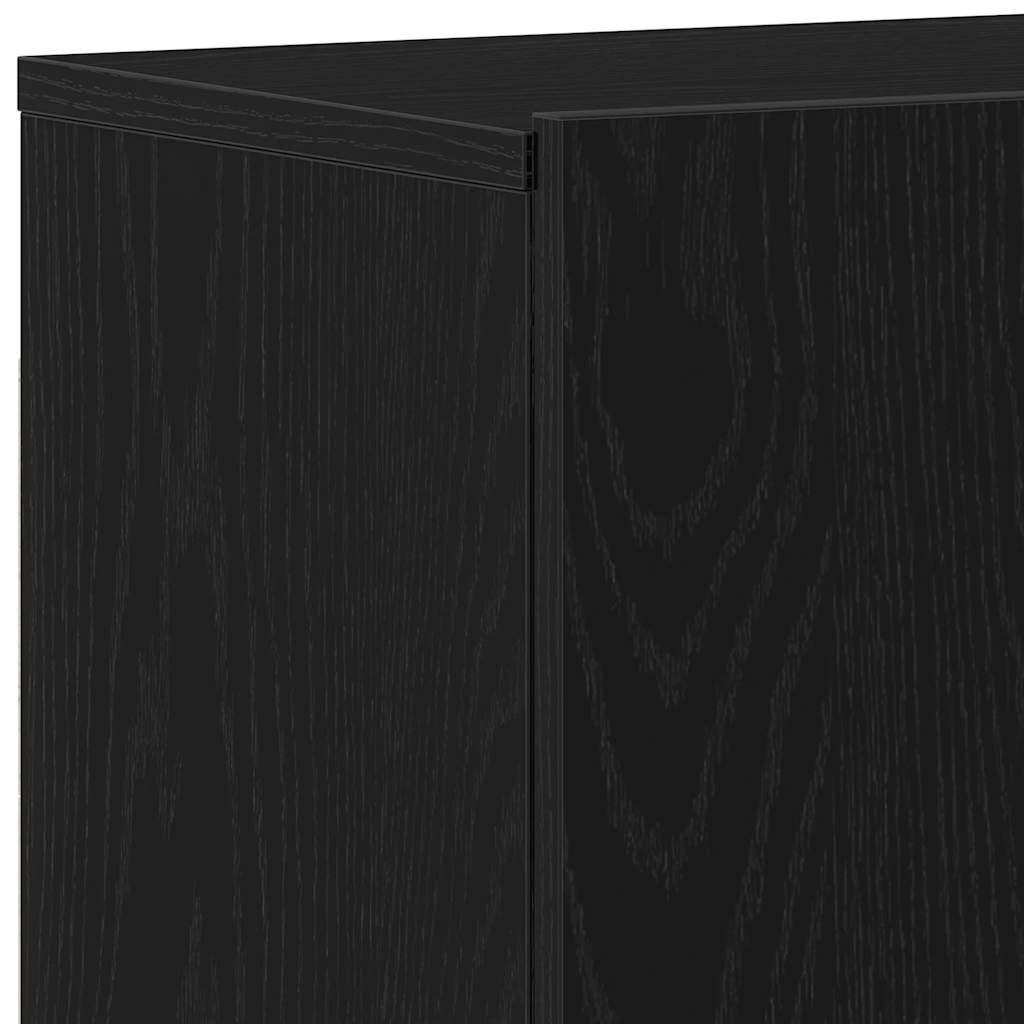 TV Cabinets 2 pcs Black Oak 120x30x41 cm Engineered Wood