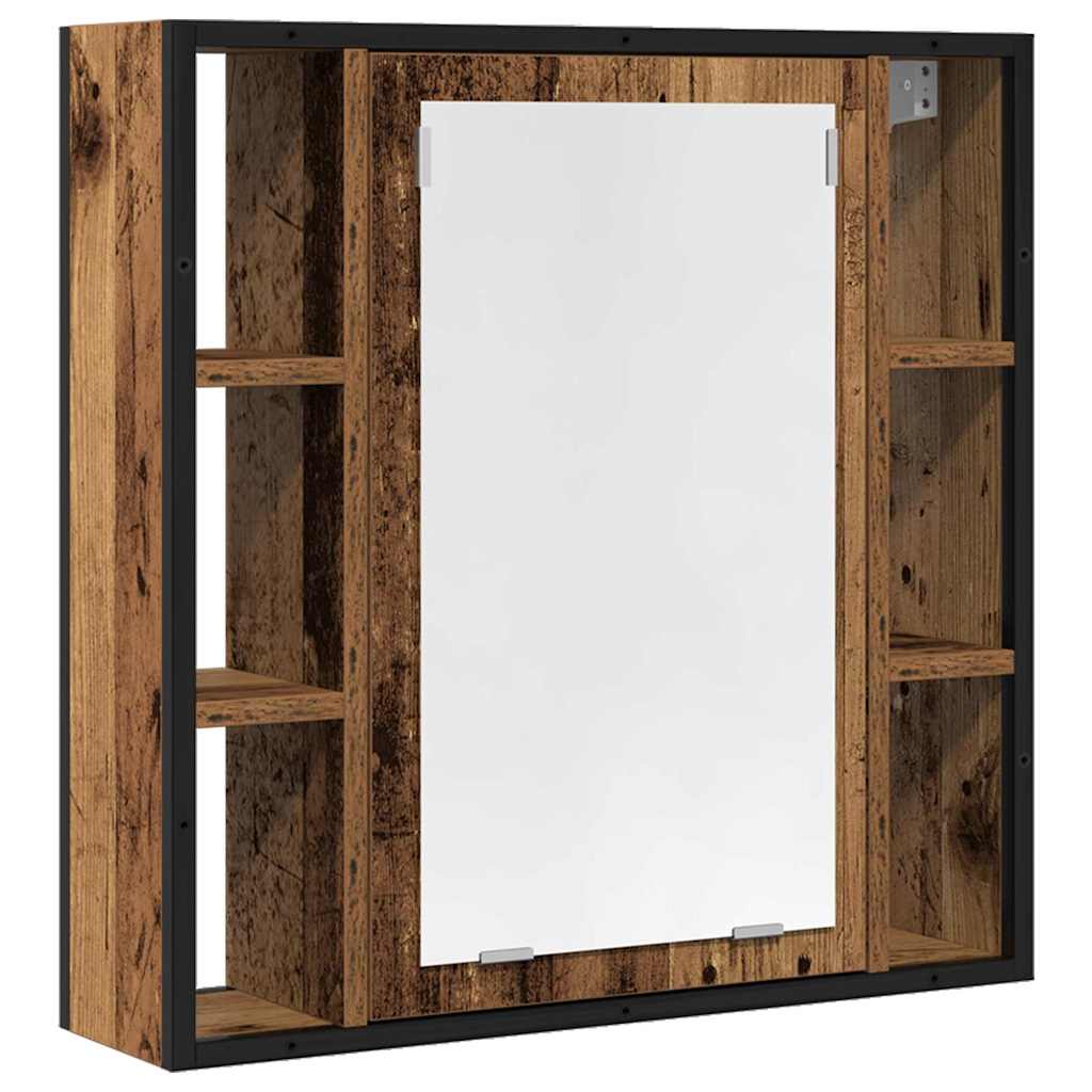 Bathroom Mirror Cabinet Old Wood 60x16x60 cm Engineered Wood
