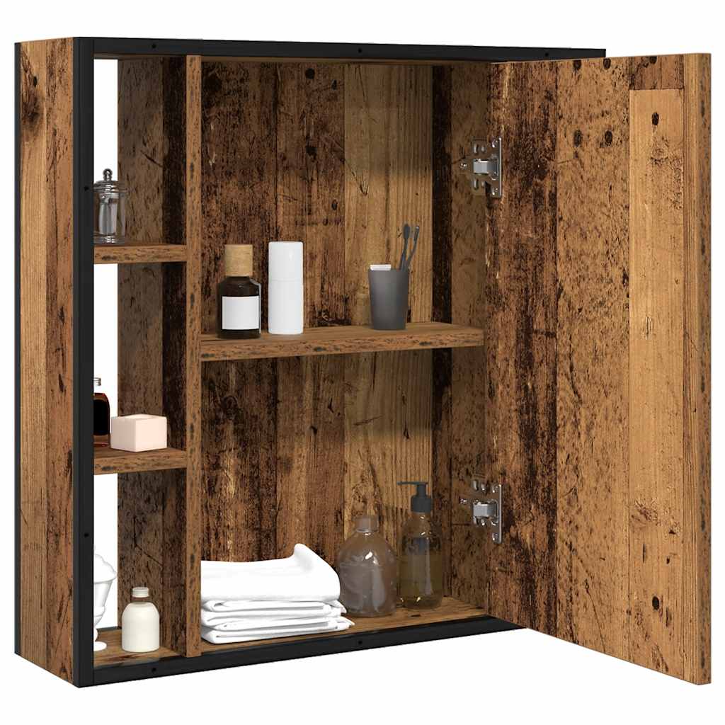 Bathroom Mirror Cabinet Old Wood 60x16x60 cm Engineered Wood