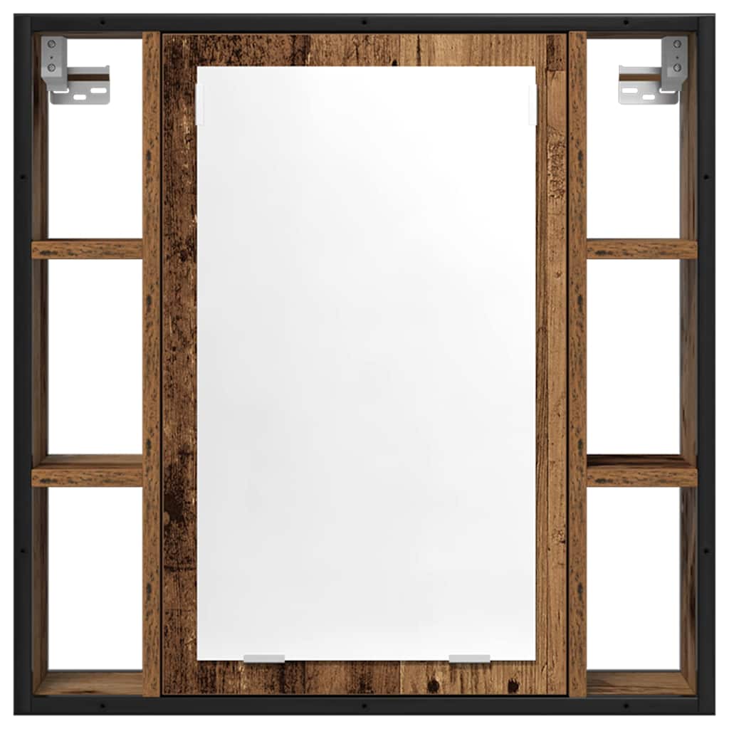 Bathroom Mirror Cabinet Old Wood 60x16x60 cm Engineered Wood