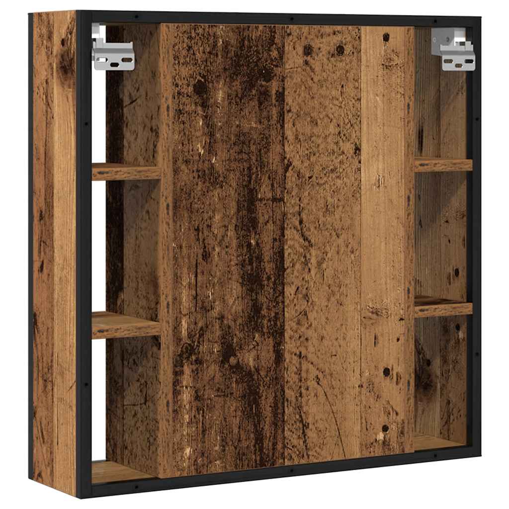 Bathroom Mirror Cabinet Old Wood 60x16x60 cm Engineered Wood
