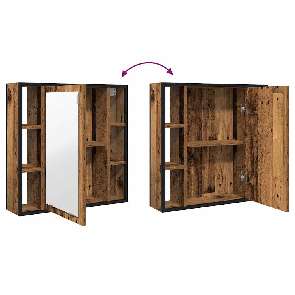 Bathroom Mirror Cabinet Old Wood 60x16x60 cm Engineered Wood