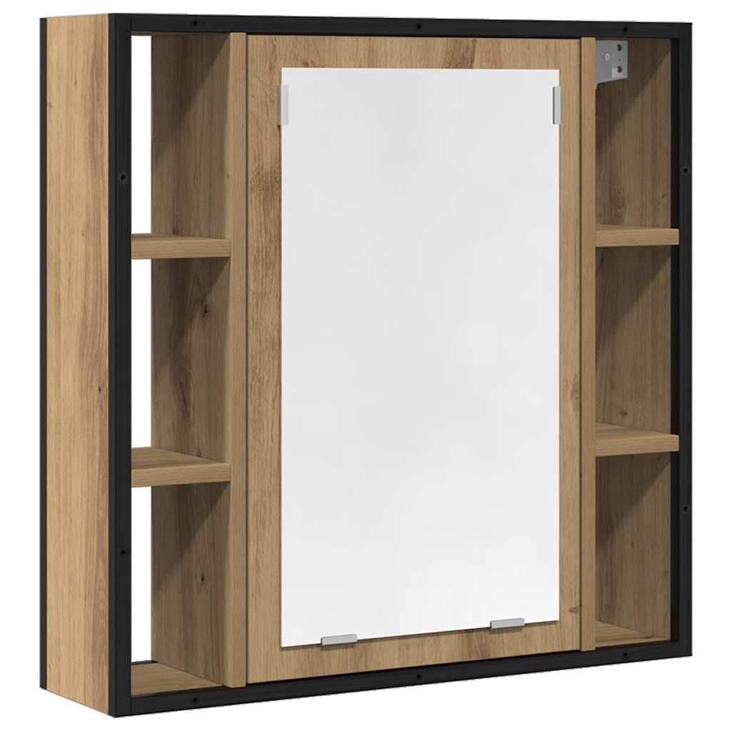 Bathroom Mirror Cabinet Artisan Oak 60x16x60 cm Engineered Wood