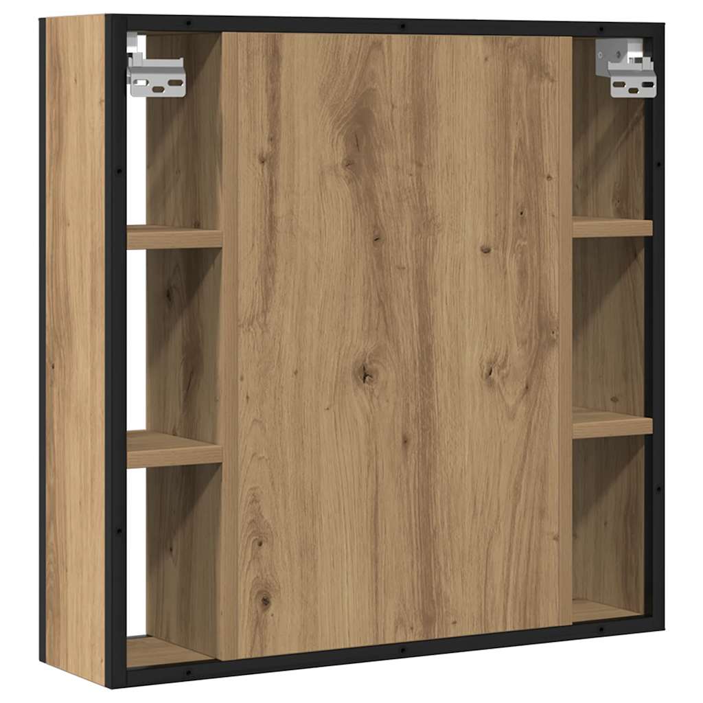 Bathroom Mirror Cabinet Artisan Oak 60x16x60 cm Engineered Wood