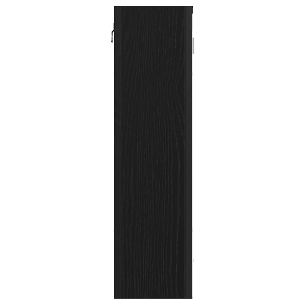 Bathroom Mirror Cabinet Black Oak 60x16x60 cm Engineered Wood