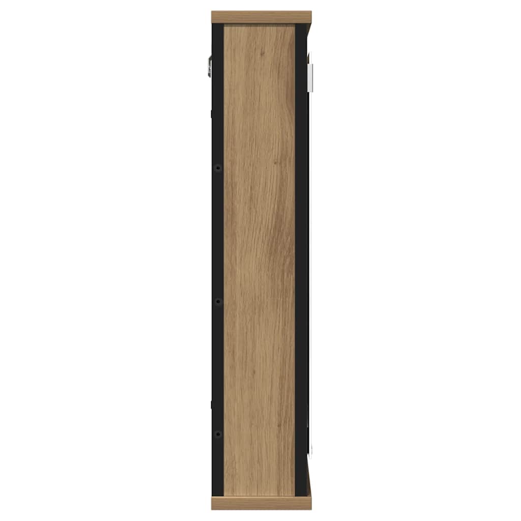 Bathroom Mirror Cabinet Artisan Oak 42x12x60 cm Engineered Wood