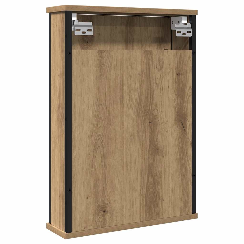 Bathroom Mirror Cabinet Artisan Oak 42x12x60 cm Engineered Wood