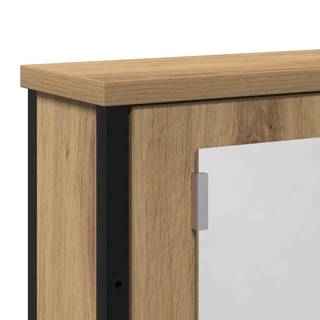 Bathroom Mirror Cabinet Artisan Oak 42x12x60 cm Engineered Wood