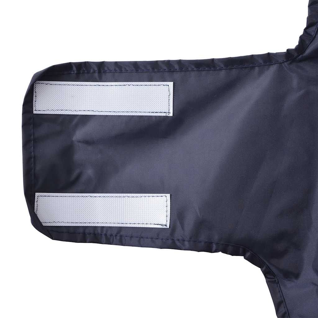 Dog Raincoat with Reflective Strips Polyester Navy Blue S
