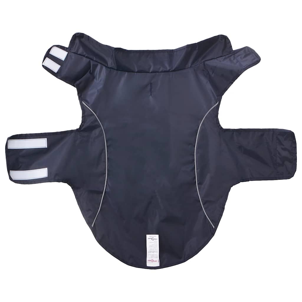 Dog Raincoat with Reflective Strips Polyester Navy Blue 2XL