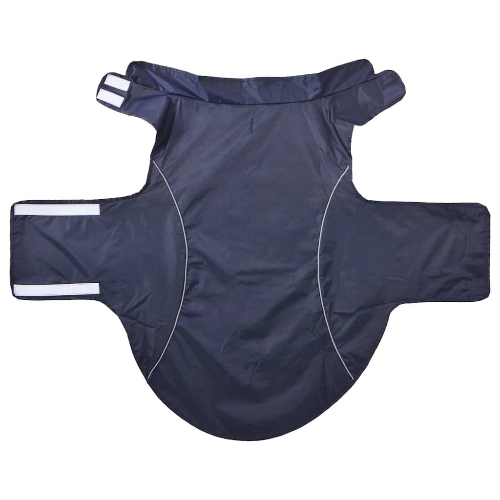 Dog Raincoat with Reflective Strips Polyester Navy Blue 3XL