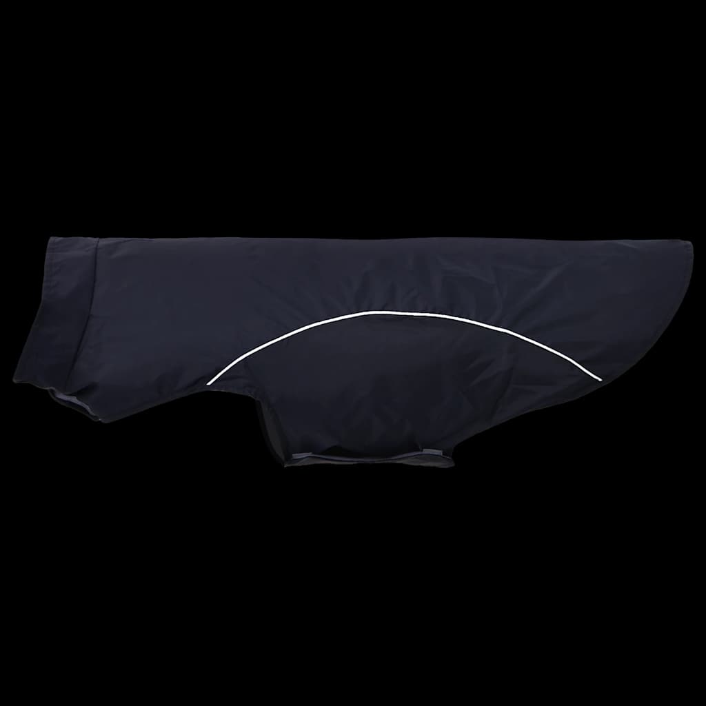 Dog Raincoat with Reflective Strips Polyester Navy Blue 3XL