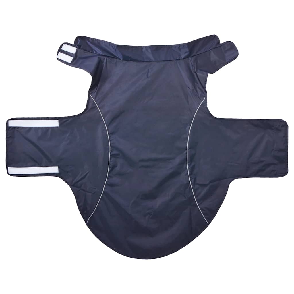 Dog Raincoat with Reflective Strips Polyester Navy Blue 4XL