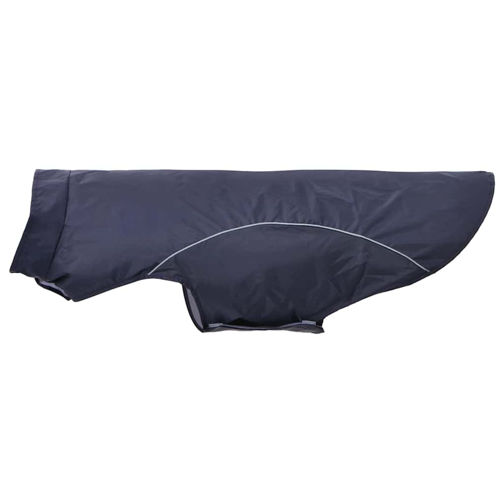 Dog Raincoat with Reflective Strips Polyester Navy Blue 4XL
