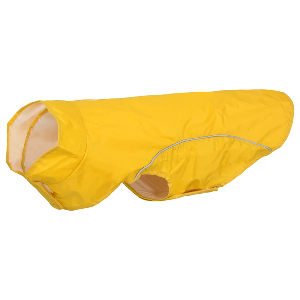 Dog Raincoat with Reflective Strips Polyester Yellow 2XL