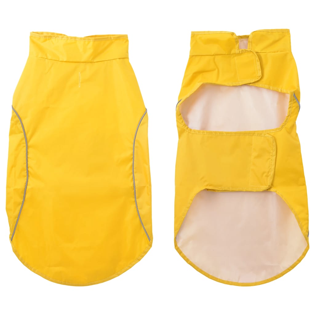 Dog Raincoat with Reflective Strips Polyester Yellow 2XL