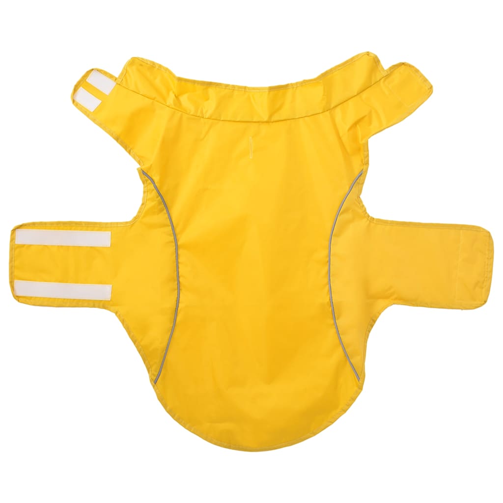 Dog Raincoat with Reflective Strips Polyester Yellow 2XL