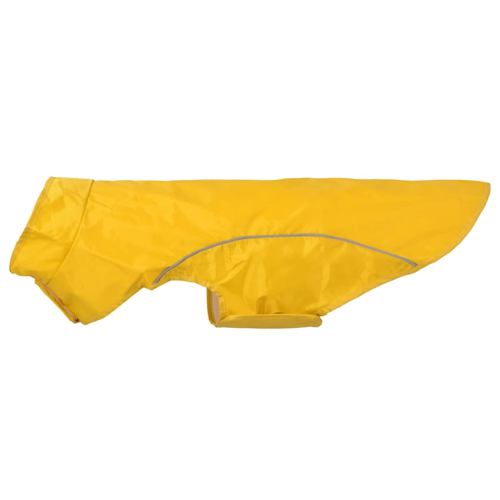 Dog Raincoat with Reflective Strips Polyester Yellow 2XL