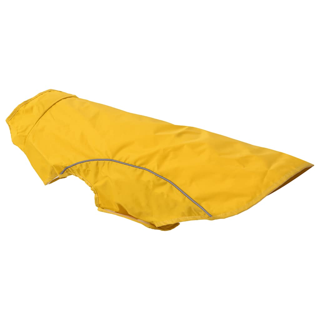 Dog Raincoat with Reflective Strips Polyester Yellow 2XL