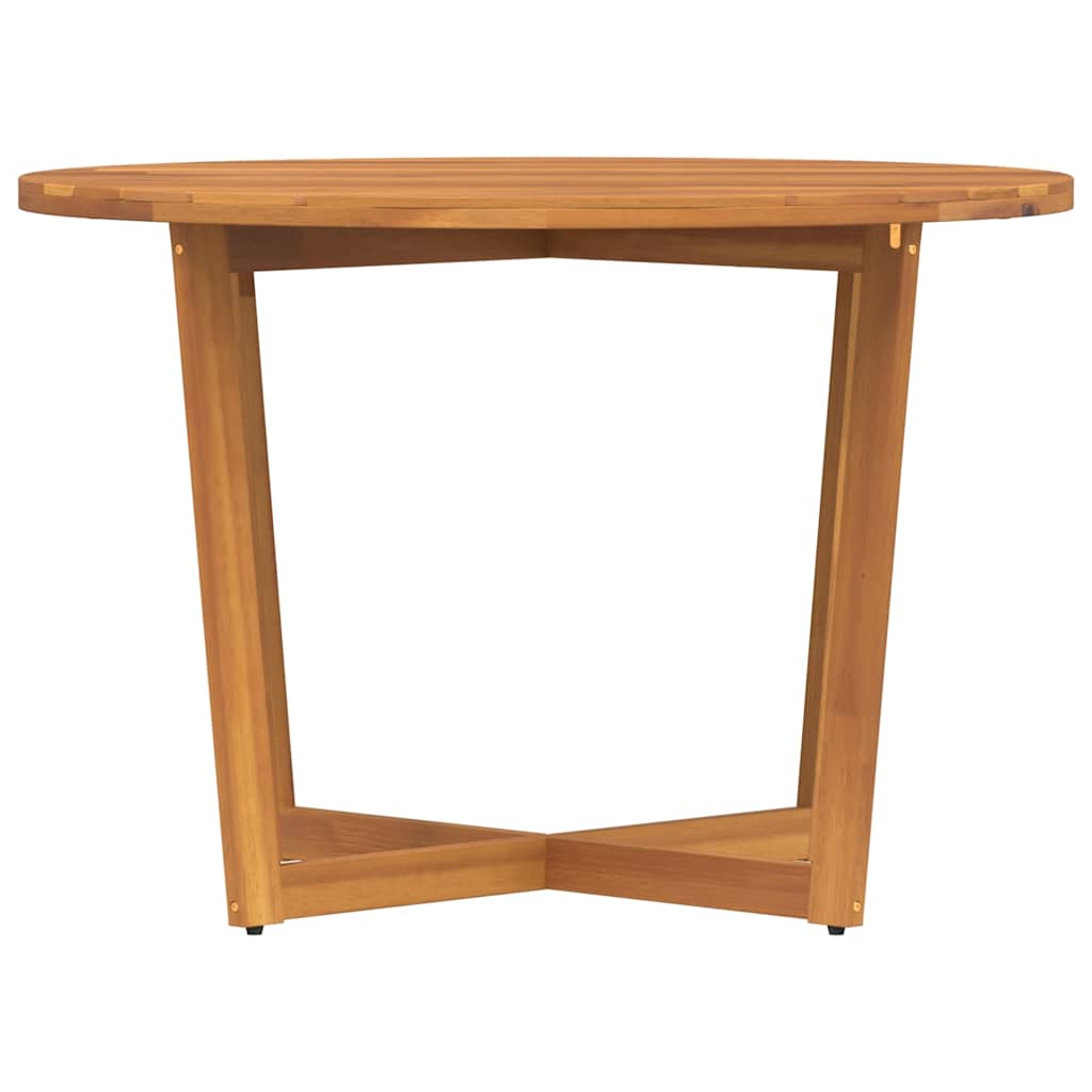 Garden Dining Table Round Ø110x75 cm Solid Wood Acacia