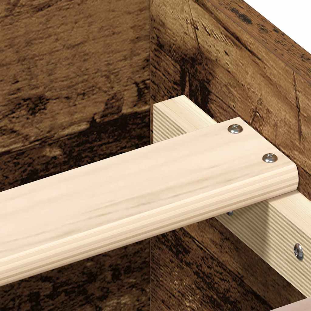 Bed Frame without Mattress Old Wood 140x200cm Engineered Wood