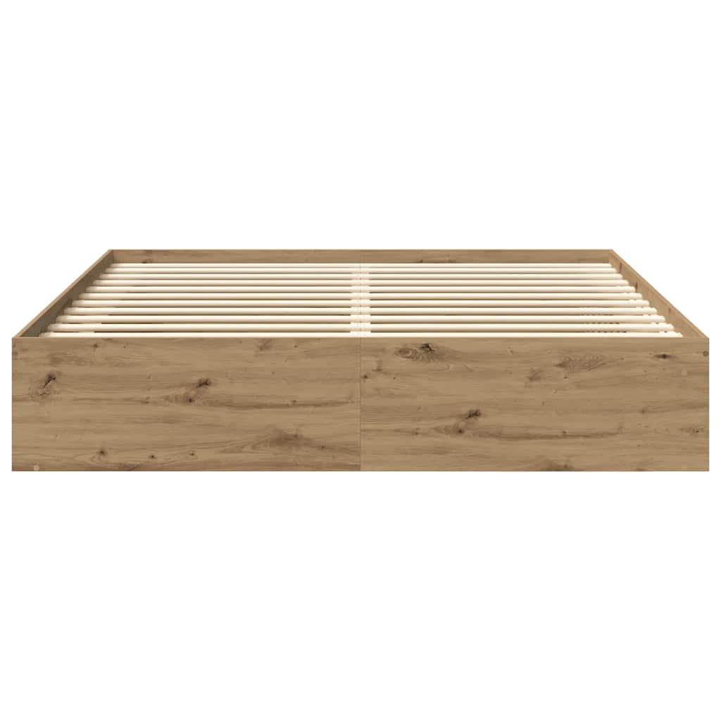 Bed Frame without Mattress Artisan Oak 180x200cm Super King Engineered Wood