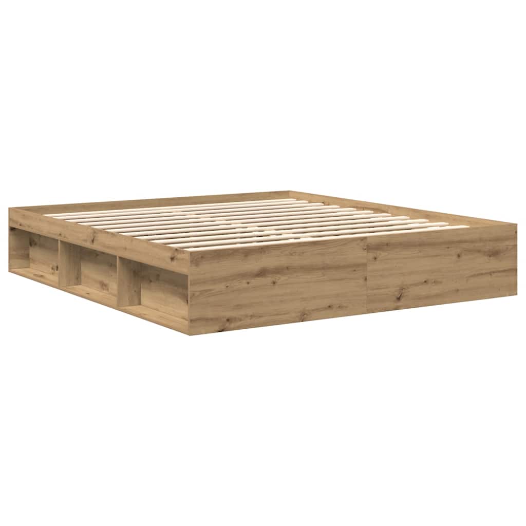 Bed Frame without Mattress Artisan Oak 180x200cm Super King Engineered Wood