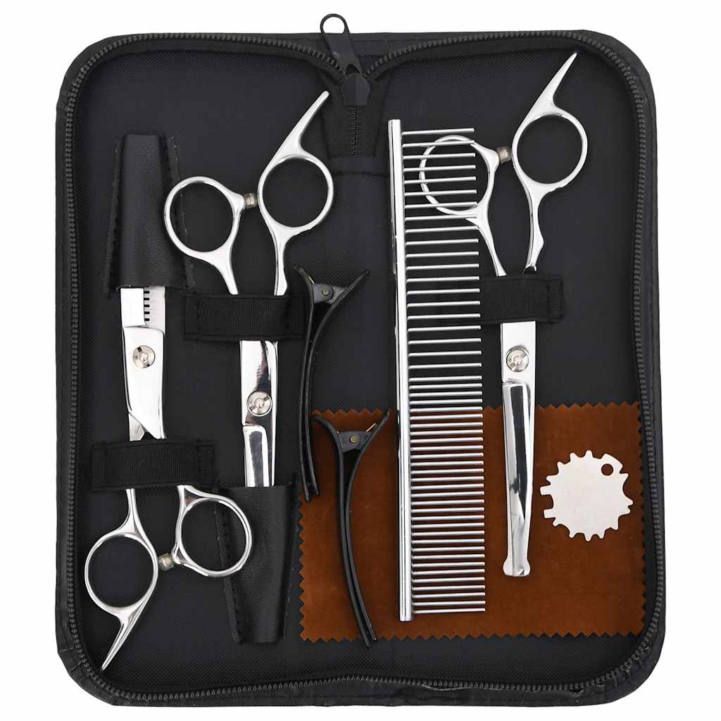 7 Piece Dog Grooming Scissors Set Stainless Steel