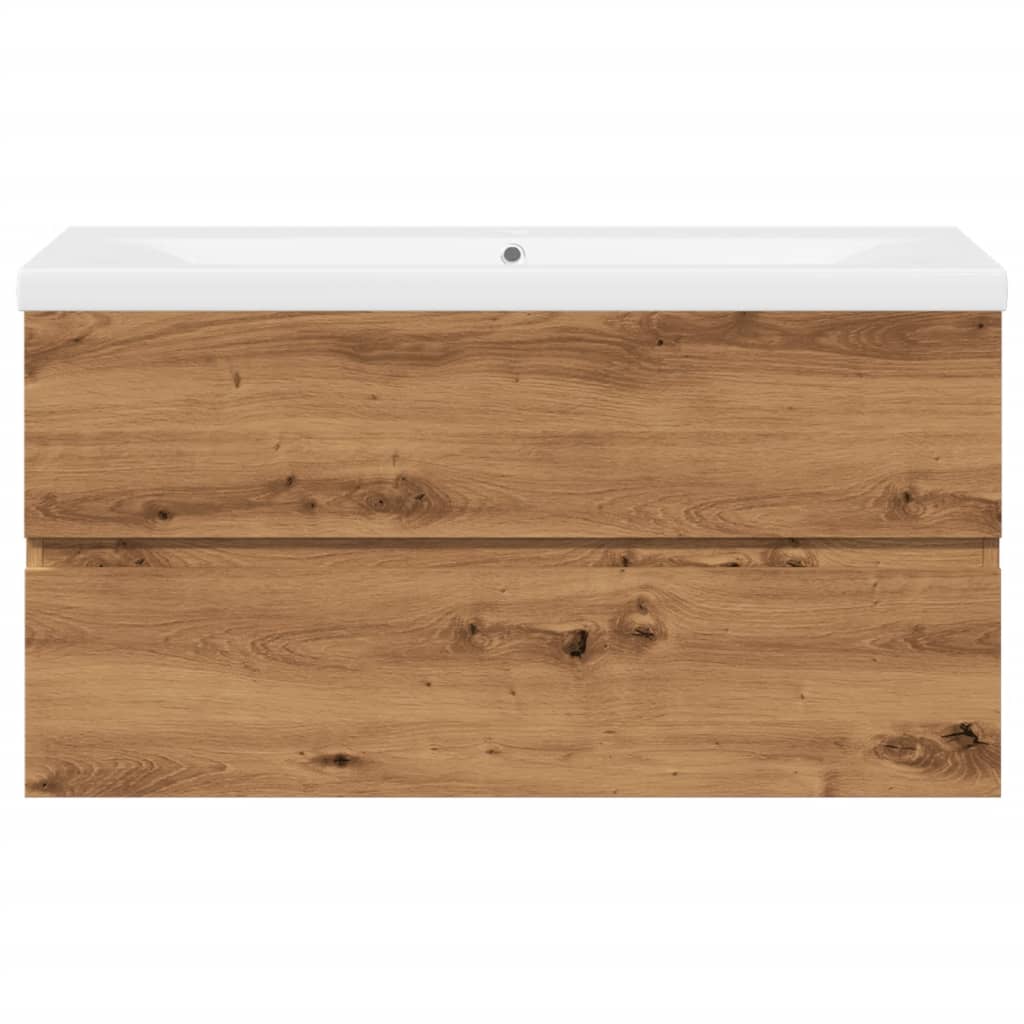 Sink Cabinet with Built-in Basin Artisan Oak