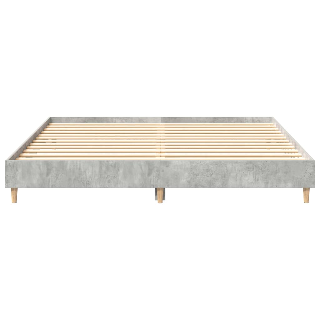 Bed Frame without Mattress Concrete Grey 180x200cm Engineered Wood