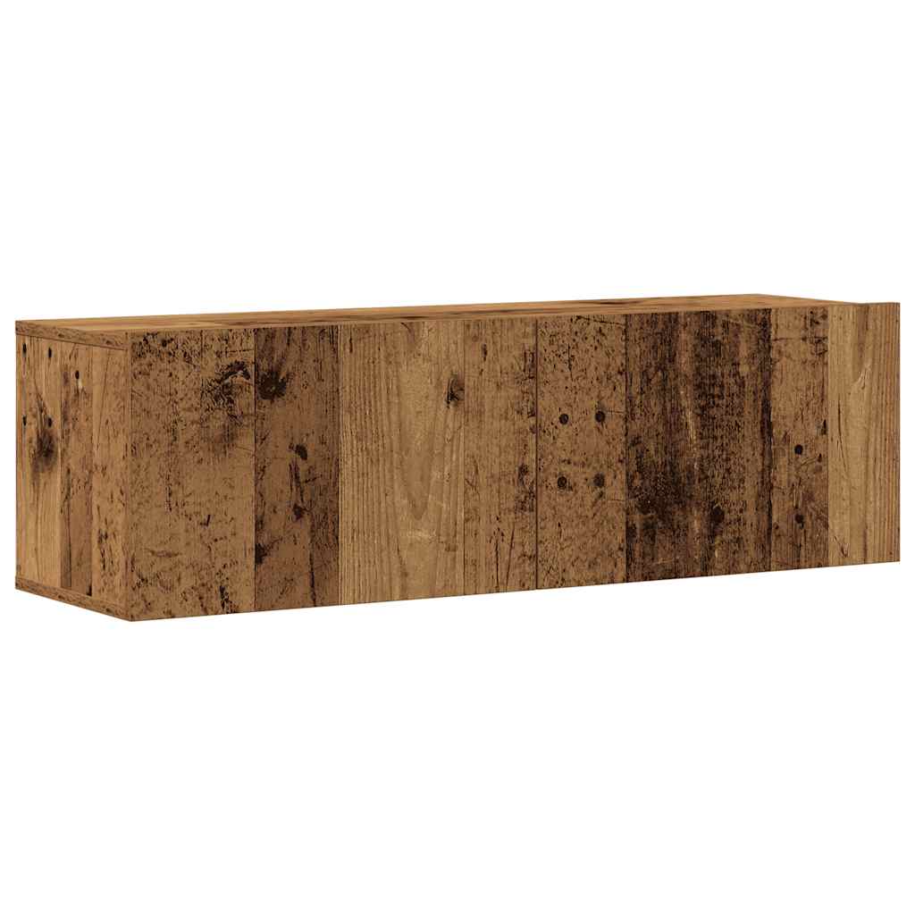 3 Piece TV Cabinet Set Wall-mounted Old Wood Engineered Wood