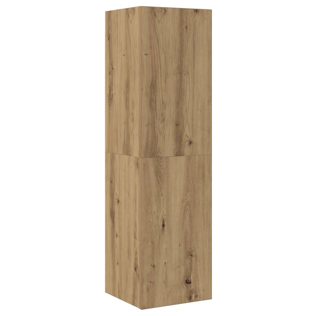 5 Piece TV Cabinet Set Wall-mounted Artisan Oak Engineered Wood