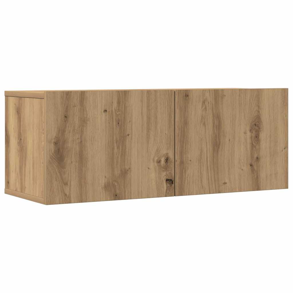 3 Piece TV Cabinet Set Wall-mounted Artisan Oak Engineered Wood