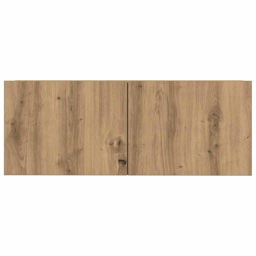 3 Piece TV Cabinet Set Wall-mounted Artisan Oak Engineered Wood